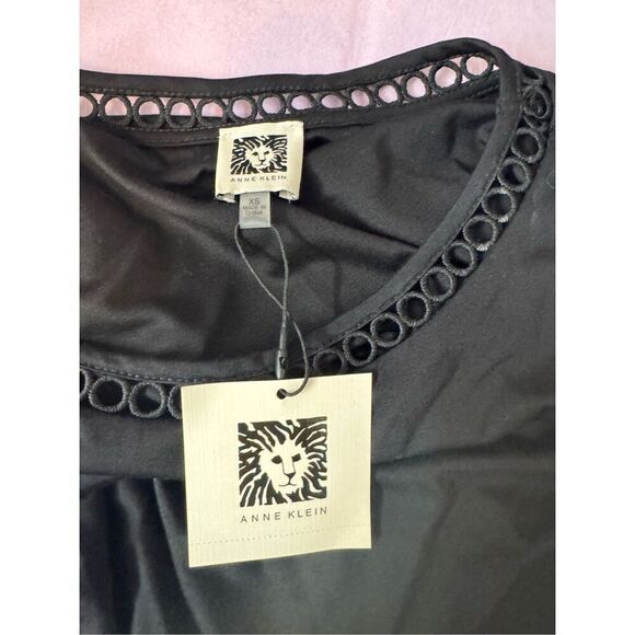 ANNE KLEIN black blouse - Picture 2 of 12